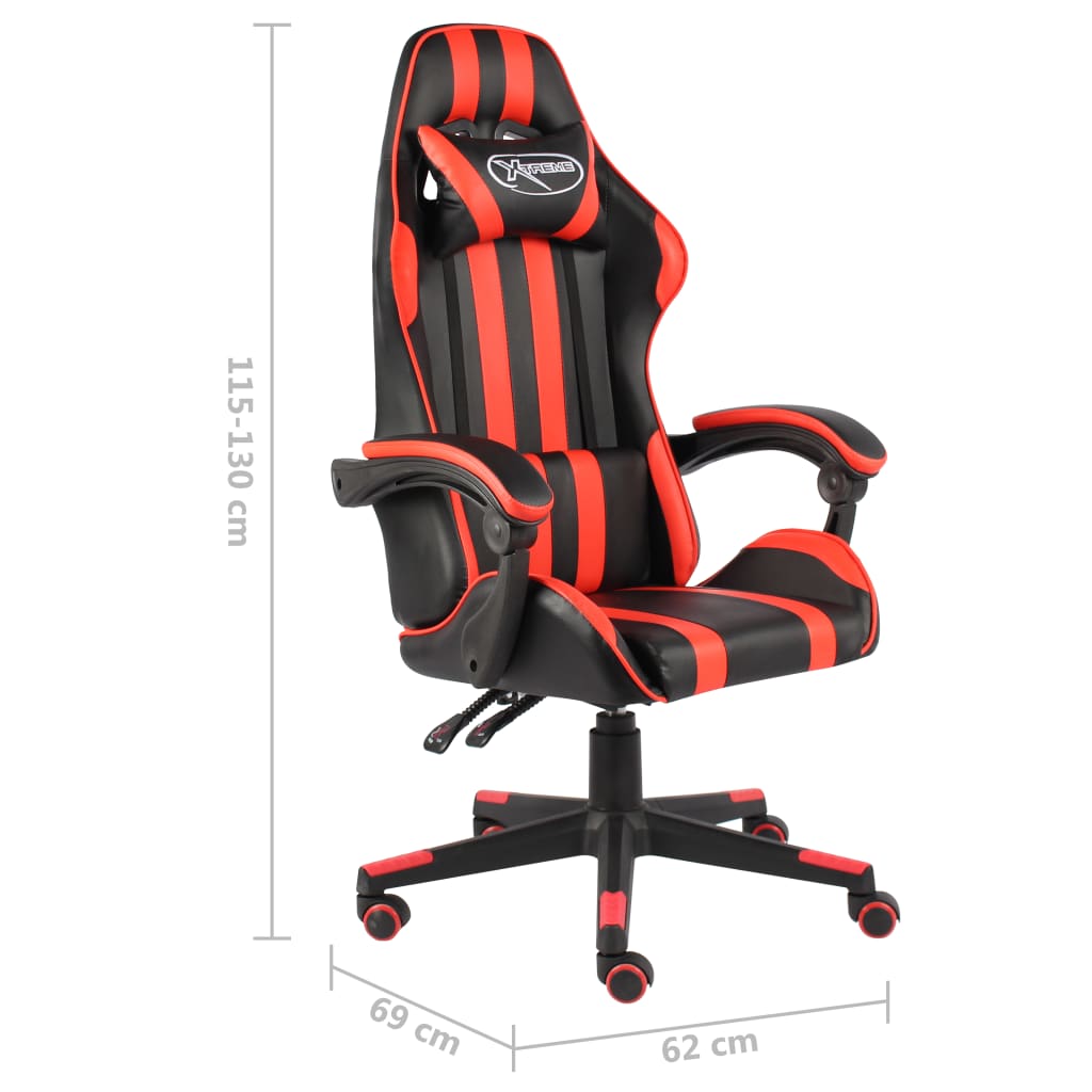 Gaming-Stuhl Schwarz und Rot Kunstleder - Premium Bürostühle  - Just €145.62! Shop now at homesales4u
