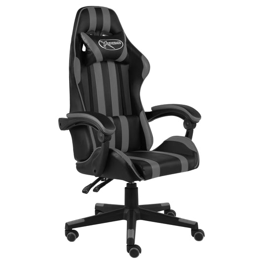 Gaming-Stuhl Schwarz und Grau Kunstleder - Premium Bürostühle  - Just €145.66! Shop now at homesales4u