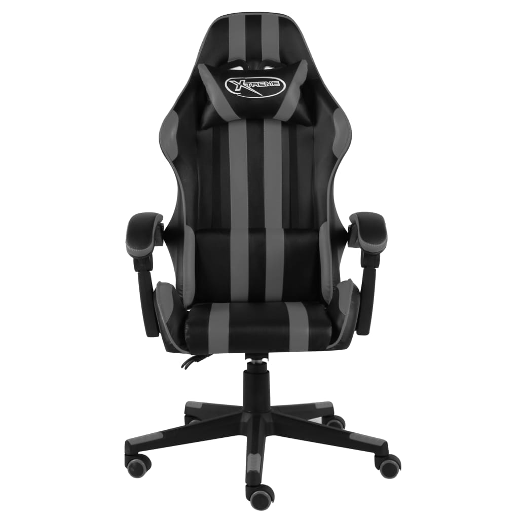 Gaming-Stuhl Schwarz und Grau Kunstleder - Premium Bürostühle  - Just €145.66! Shop now at homesales4u