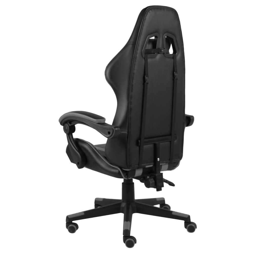 Gaming-Stuhl Schwarz und Grau Kunstleder - Premium Bürostühle  - Just €145.66! Shop now at homesales4u
