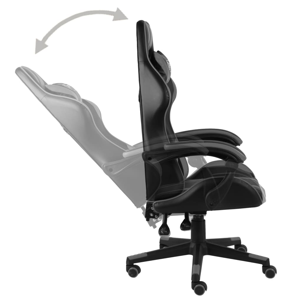 Gaming-Stuhl Schwarz und Grau Kunstleder - Premium Bürostühle  - Just €145.66! Shop now at homesales4u