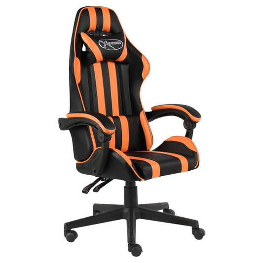 Gaming-Stuhl Schwarz und Orange Kunstleder - Premium Bürostühle  - Just €164.89! Shop now at homesales4u