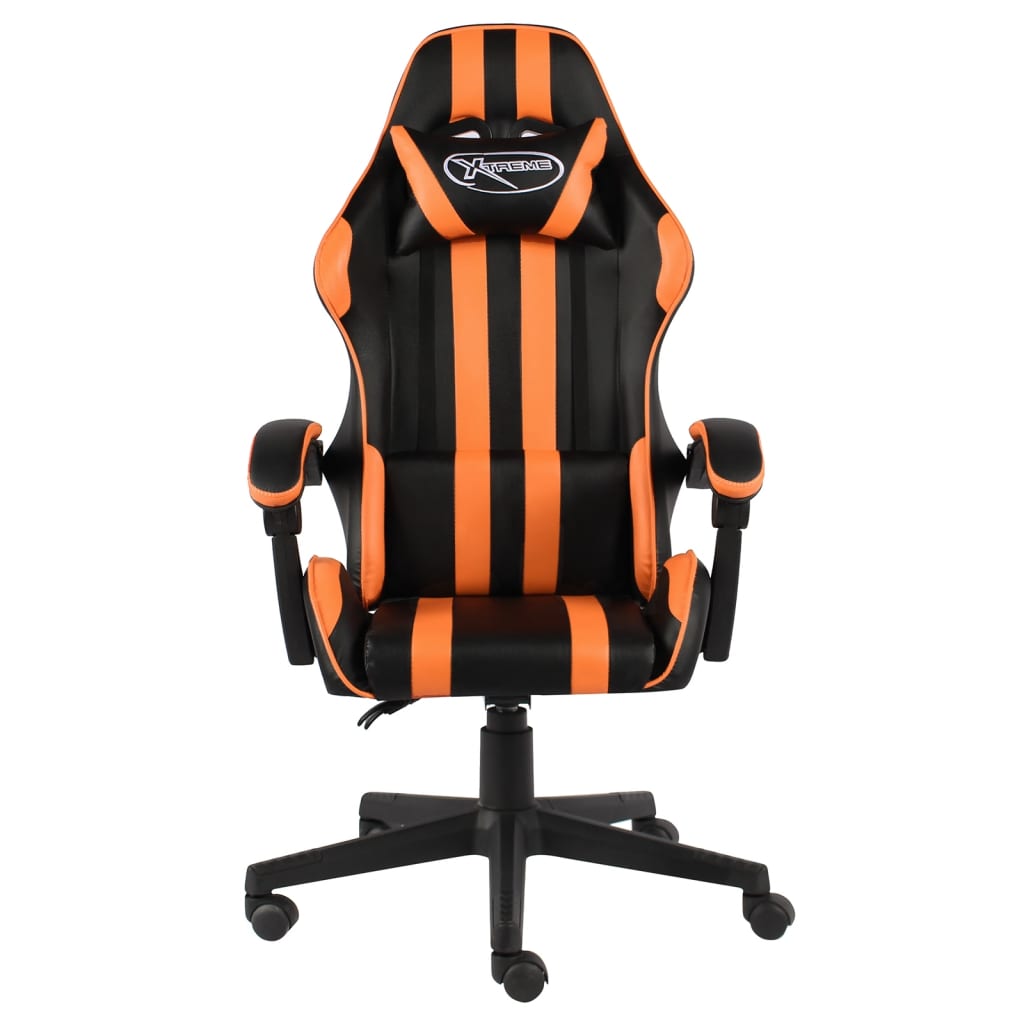Gaming-Stuhl Schwarz und Orange Kunstleder - Premium Bürostühle  - Just €164.89! Shop now at homesales4u