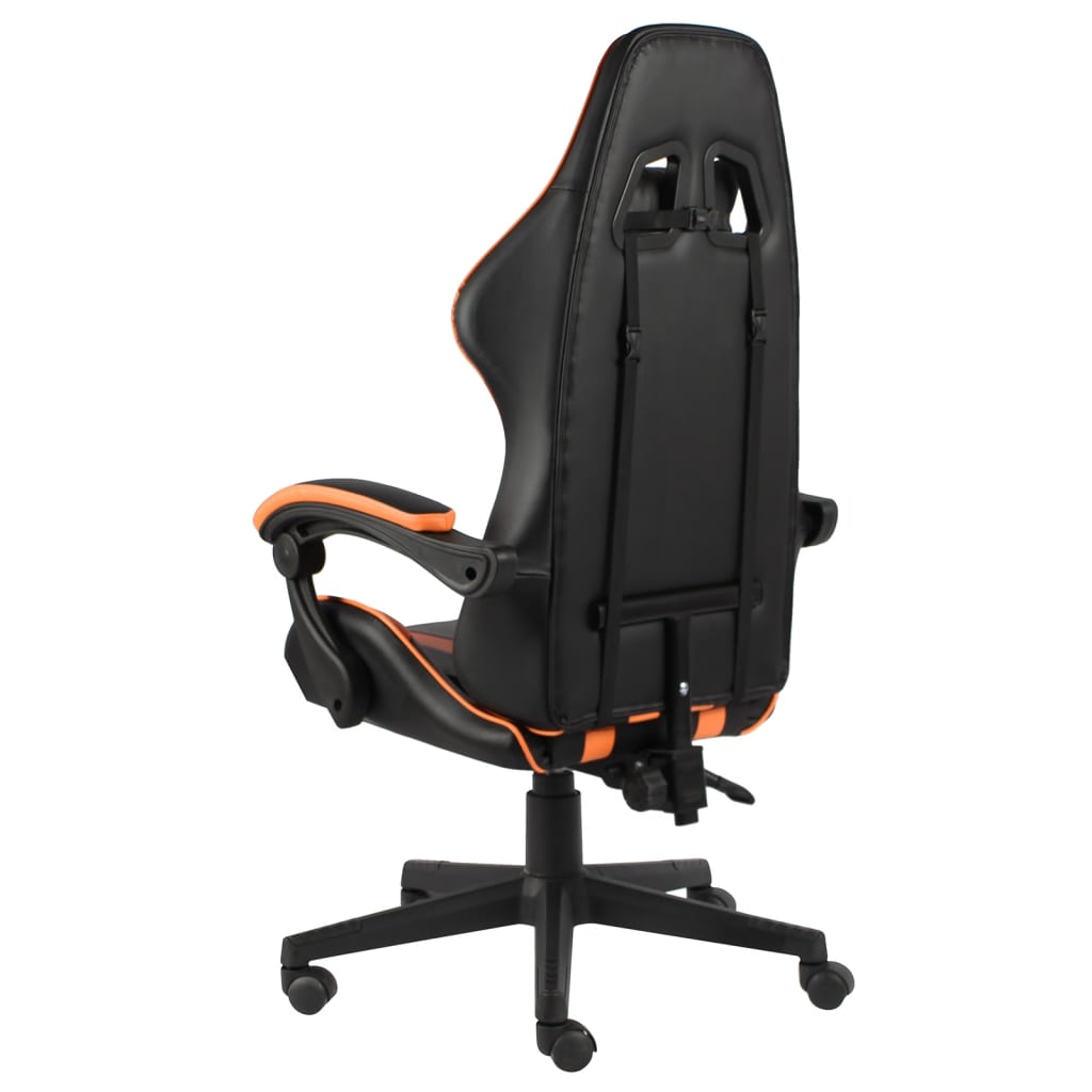 Gaming-Stuhl Schwarz und Orange Kunstleder - Premium Bürostühle  - Just €164.89! Shop now at homesales4u