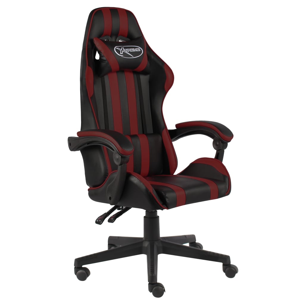 Gaming-Stuhl Schwarz und Weinrot Kunstleder - Premium Bürostühle  - Just €145.40! Shop now at homesales4u