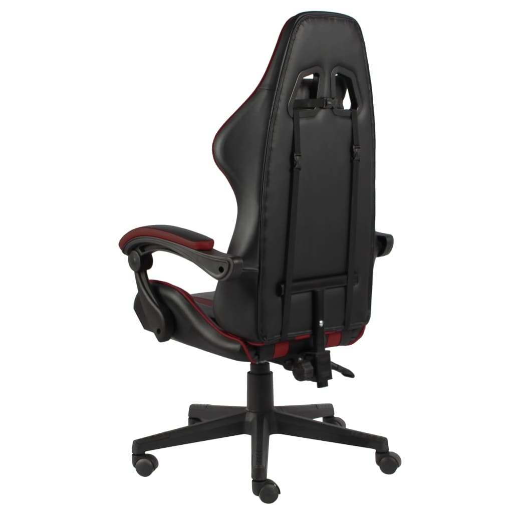 Gaming-Stuhl Schwarz und Weinrot Kunstleder - Premium Bürostühle  - Just €145.40! Shop now at homesales4u