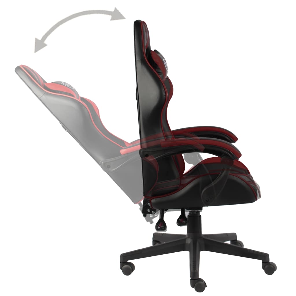 Gaming-Stuhl Schwarz und Weinrot Kunstleder - Premium Bürostühle  - Just €145.40! Shop now at homesales4u