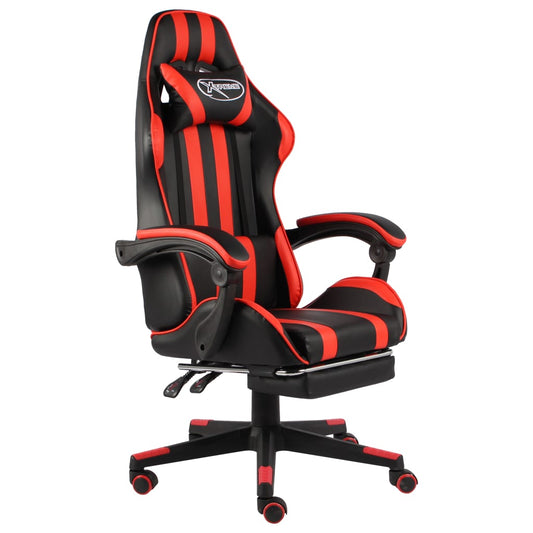Gaming-Stuhl mit Fußstütze Schwarz und Rot Kunstleder - Premium Bürostühle  - Just €152.17! Shop now at homesales4u