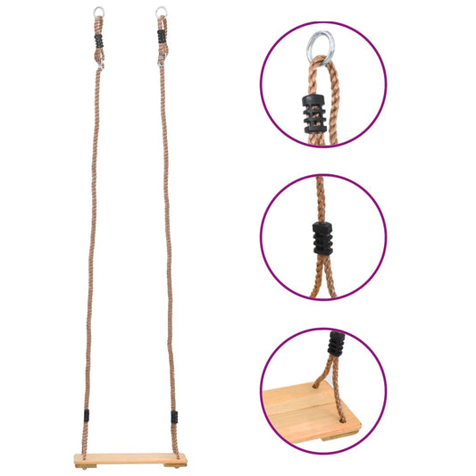 Brettschaukel 200 cm Massivholz Kiefer - Premium Schaukeln  - Just €35.27! Shop now at homesales4u