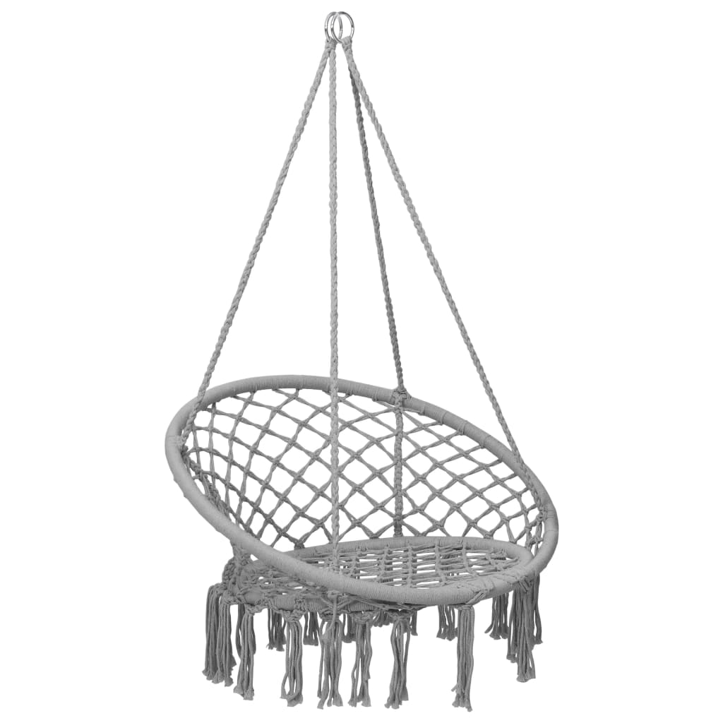 Hängesessel 80 cm Grau - Premium Schaukeln  - Just €75.53! Shop now at homesales4u