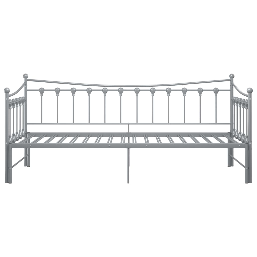 Ausziehsofa Bettgestell Grau Metall 90x200 cm - Premium Betten & Bettgestelle  - Just €203.82! Shop now at homesales4u