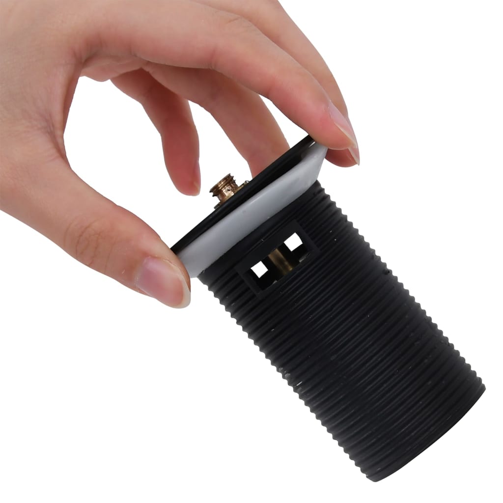 Ablaufgarnitur mit Überlauf Schwarz 6,4x6,4x9,1 cm - Premium Armaturen  - Just €18.71! Shop now at homesales4u