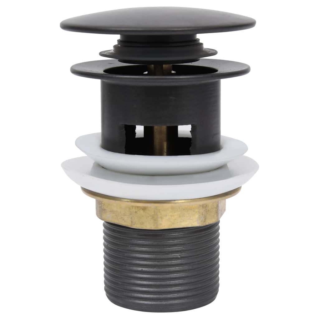 Ablaufgarnitur mit Überlauf Grau 6,4x6,4x9,1 cm - Premium Armaturen  - Just €20.42! Shop now at homesales4u