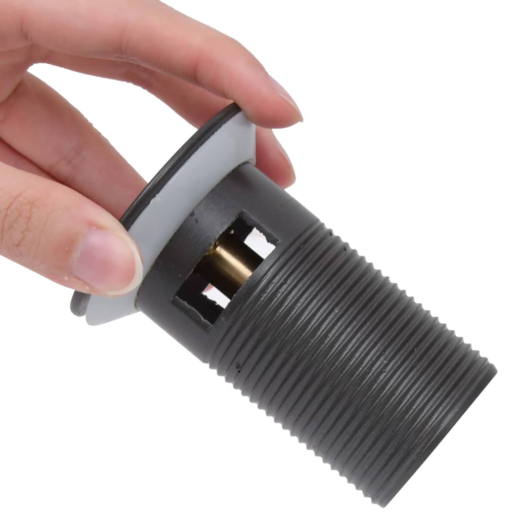 Ablaufgarnitur mit Überlauf Grau 6,4x6,4x9,1 cm - Premium Armaturen  - Just €20.42! Shop now at homesales4u