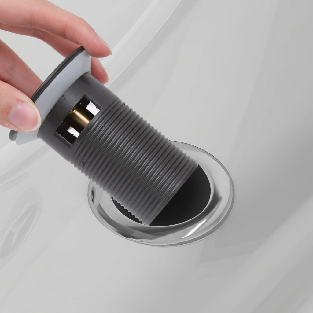 Ablaufgarnitur mit Überlauf Grau 6,4x6,4x9,1 cm - Premium Armaturen  - Just €20.42! Shop now at homesales4u