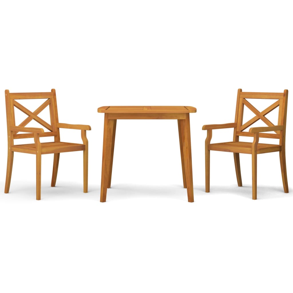 3-tlg. Garten-Essgruppe Massivholz Akazie - Premium Gartenmöbel-Sets  - Just €331.62! Shop now at homesales4u