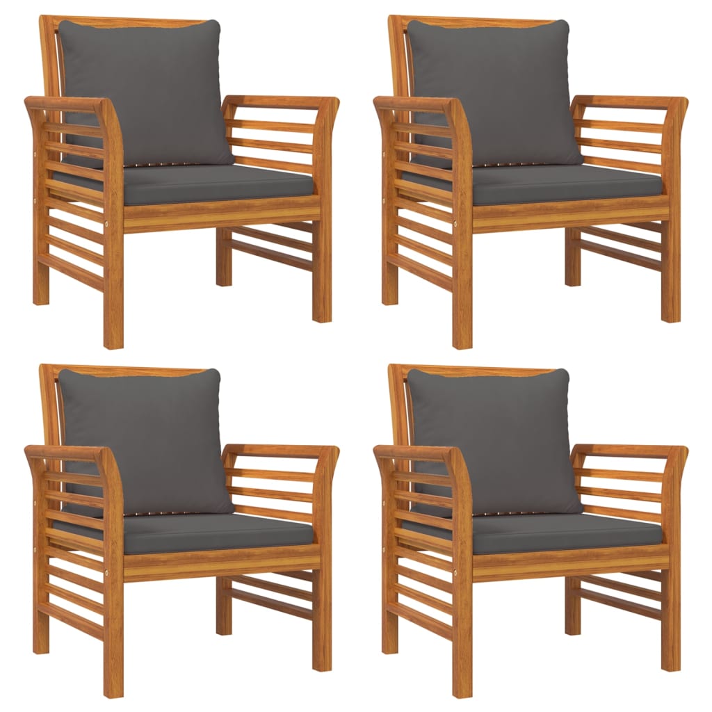 5-tlg. Garten-Lounge-Set mit Kissen Massivholz Akazie - Premium Gartenmöbel-Sets  - Just €709.22! Shop now at homesales4u