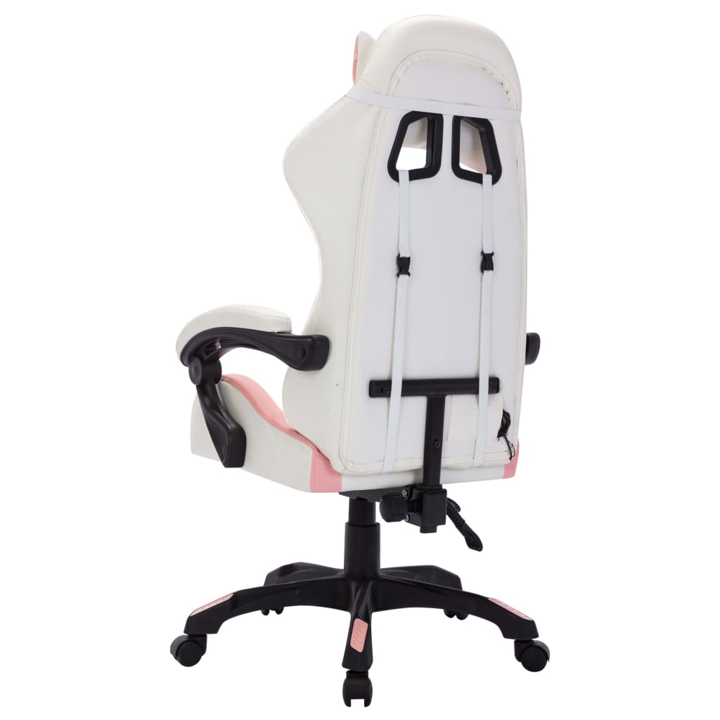 Gaming-Stuhl mit RGB LED-Leuchten Rosa und Schwarz Kunstleder - Premium Bürostühle  - Just €209.90! Shop now at homesales4u