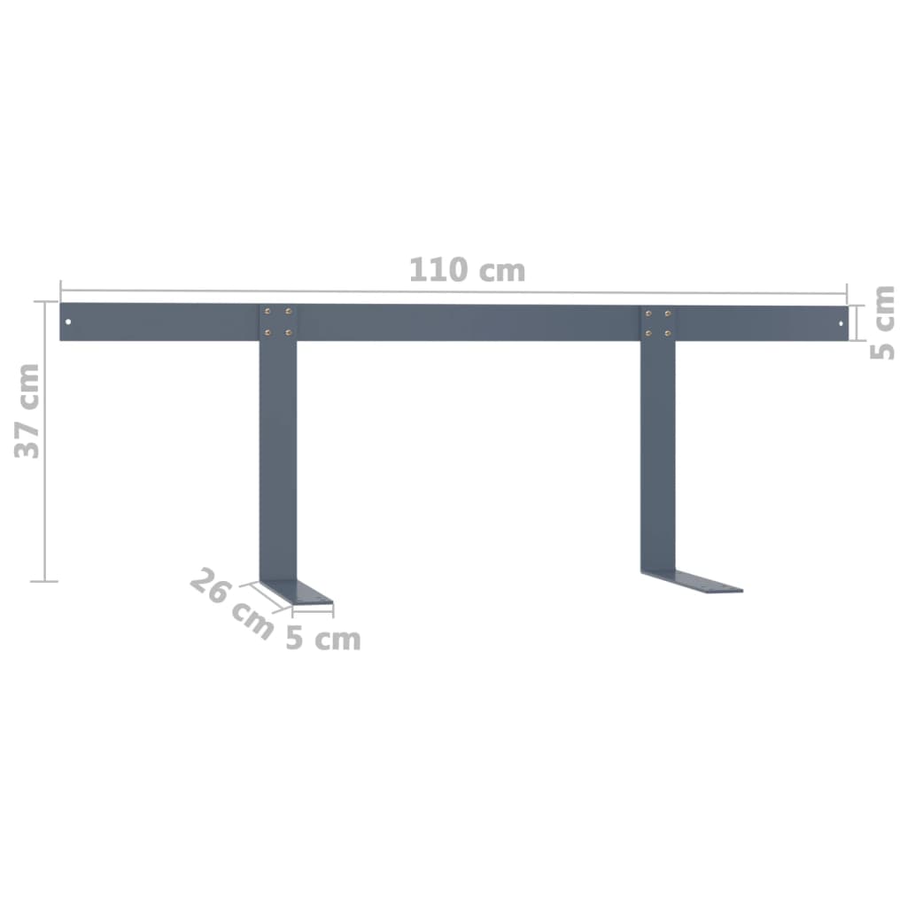 Rückenlehne für Palettensofa Hellgrau 110 cm Eisen - Premium Gartenmöbelzubehör  - Just €56.72! Shop now at homesales4u