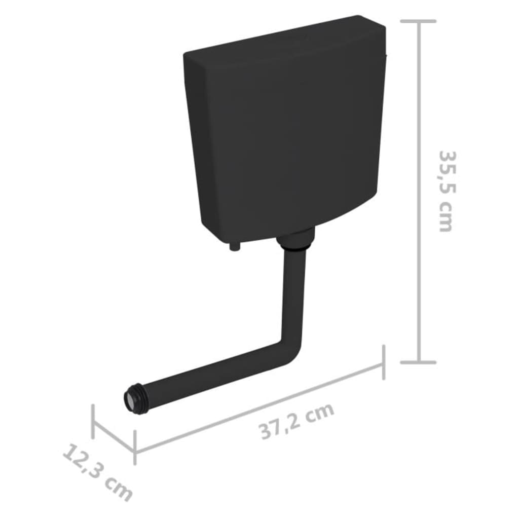 Spülkasten Wasserzulauf Unten 3/6 L Schwarz - Premium Spülkästen  - Just €57.65! Shop now at homesales4u