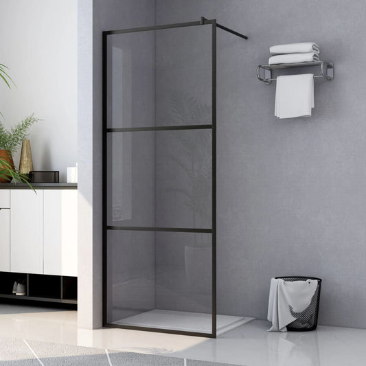 Duschwand für Begehbare Duschen ESG-Klarglas Schwarz 90x195 cm - Premium Duschwände  - Just €231.49! Shop now at homesales4u