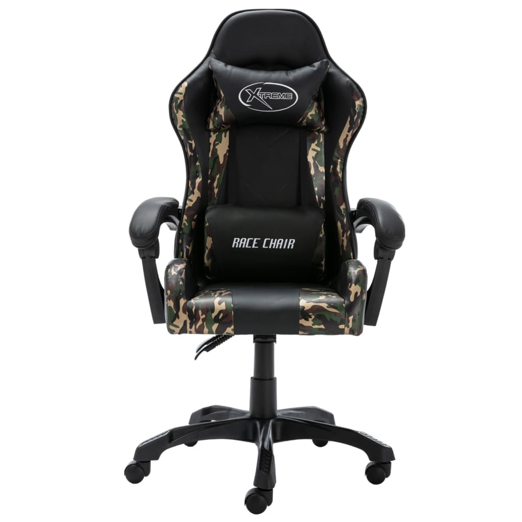 Gaming-Stuhl Schwarz und Tarnmuster Kunstleder - Premium Bürostühle  - Just €172.31! Shop now at homesales4u