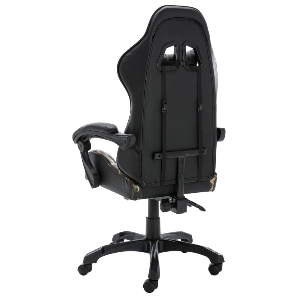 Gaming-Stuhl Schwarz und Tarnmuster Kunstleder - Premium Bürostühle  - Just €172.31! Shop now at homesales4u