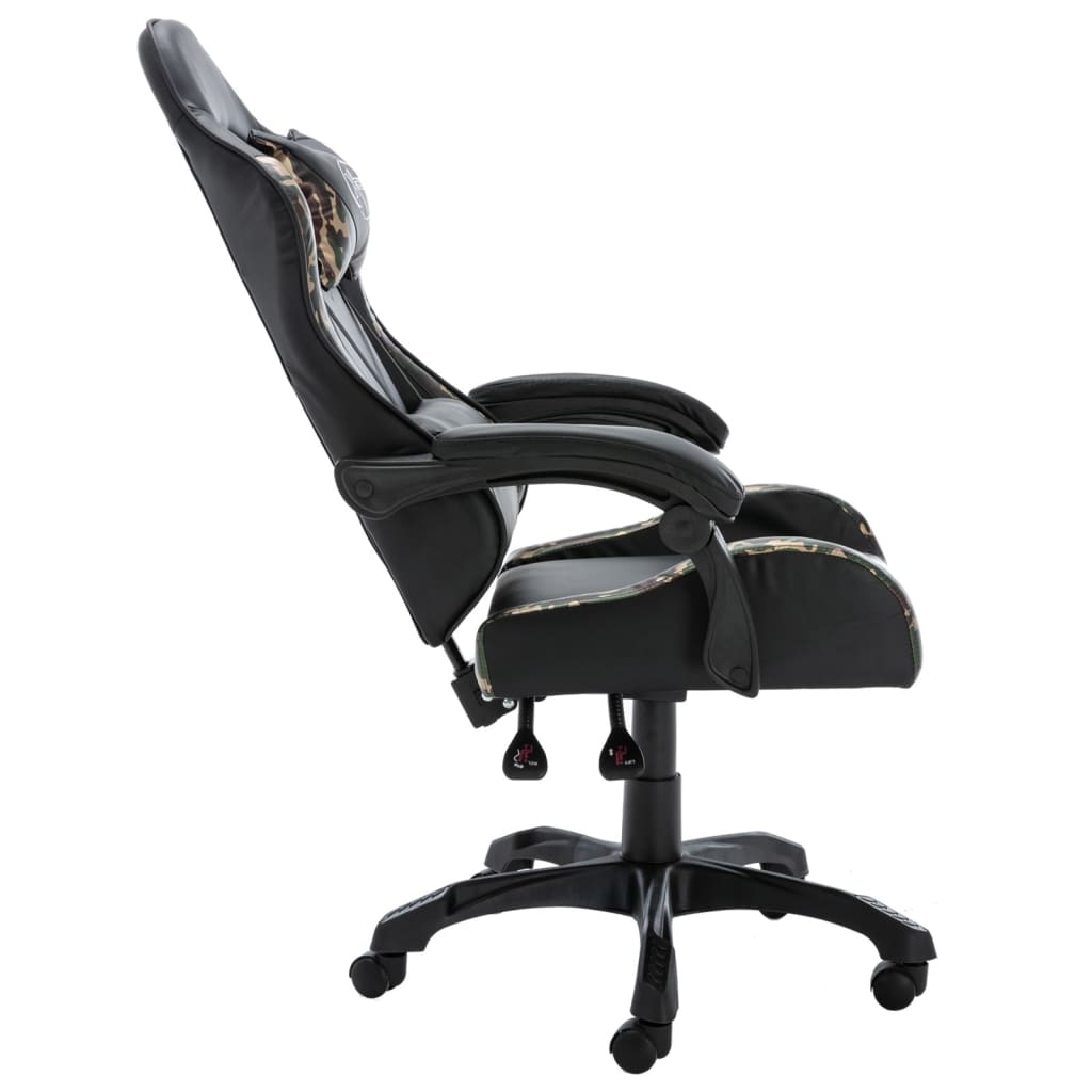 Gaming-Stuhl Schwarz und Tarnmuster Kunstleder - Premium Bürostühle  - Just €172.31! Shop now at homesales4u