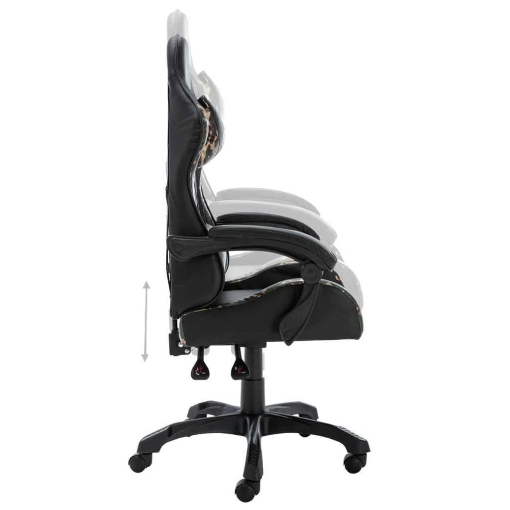 Gaming-Stuhl Schwarz und Tarnmuster Kunstleder - Premium Bürostühle  - Just €172.31! Shop now at homesales4u