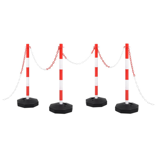 Kettenpfosten-Set mit 10 m Kunststoffkette - Premium Verkehrsschilder  - Just €78.09! Shop now at homesales4u