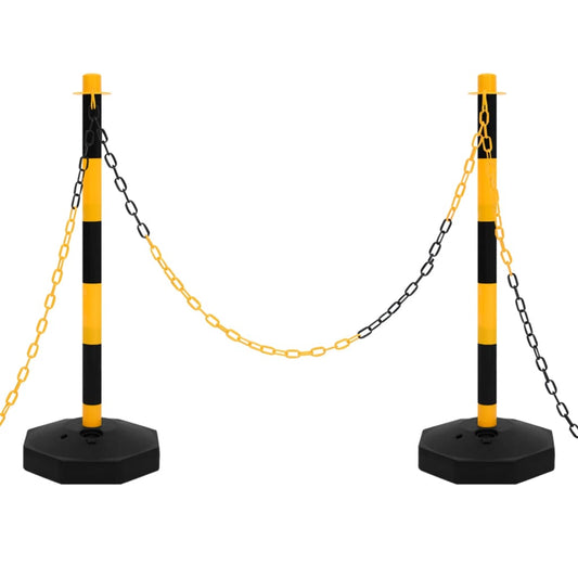Kettenpfosten-Set mit 10 m Kunststoffkette - Premium Verkehrsschilder  - Just €52.62! Shop now at homesales4u