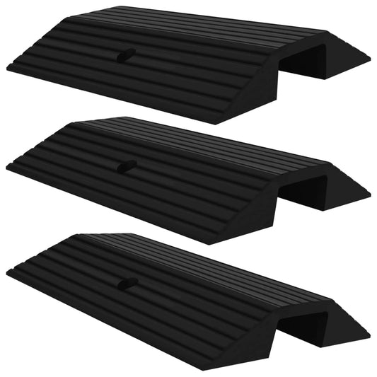 Brückenschwellenrampen 3 Stk. 49x40x8 cm Gummi - Premium Verkehrsschilder  - Just €146.35! Shop now at homesales4u