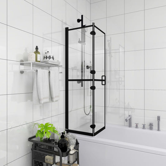 Faltbare Duschkabine ESG Schwarz 100x140 cm - Premium Duschkabinen & -türen  - Just €177.62! Shop now at homesales4u