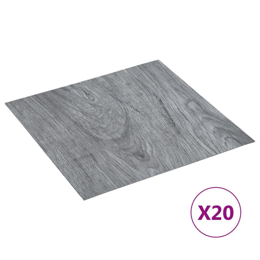 PVC-Fliesen Selbstklebend 20 Stk. 1,86 m² Hellgrau - Premium Fußböden & Teppichböden  - Just €37.88! Shop now at homesales4u