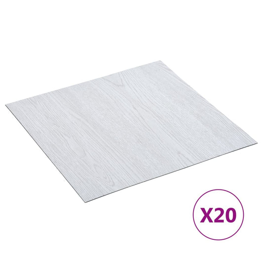 PVC-Fliesen Selbstklebend 20 Stk. 1,86 m² Weiß - Premium Fußböden & Teppichböden  - Just €46.42! Shop now at homesales4u