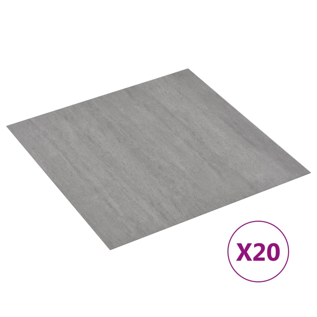 PVC-Fliesen Selbstklebend 20 Stk. 1,86 m² Grau - Premium Fußböden & Teppichböden  - Just €48.24! Shop now at homesales4u