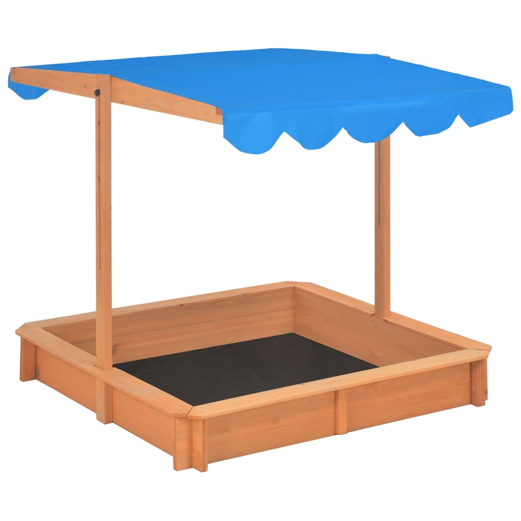 Sandkasten mit Verstellbarem Dach Tannenholz 115x115x115 cm - Premium Sandkästen  - Just €129.14! Shop now at homesales4u