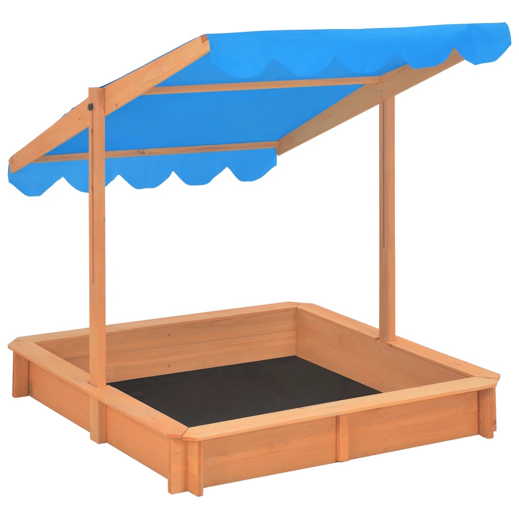 Sandkasten mit Verstellbarem Dach Tannenholz 115x115x115 cm - Premium Sandkästen  - Just €129.14! Shop now at homesales4u