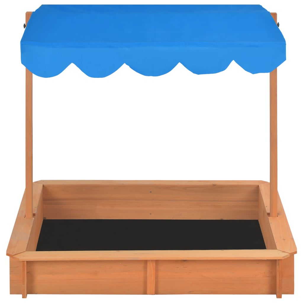 Sandkasten mit Verstellbarem Dach Tannenholz 115x115x115 cm - Premium Sandkästen  - Just €129.14! Shop now at homesales4u