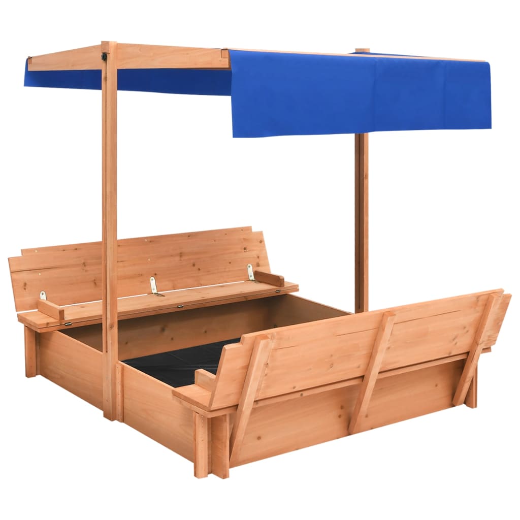 Sandkasten mit Dach Tannenholz 112x112x112 cm - Premium Sandkästen  - Just €219.19! Shop now at homesales4u
