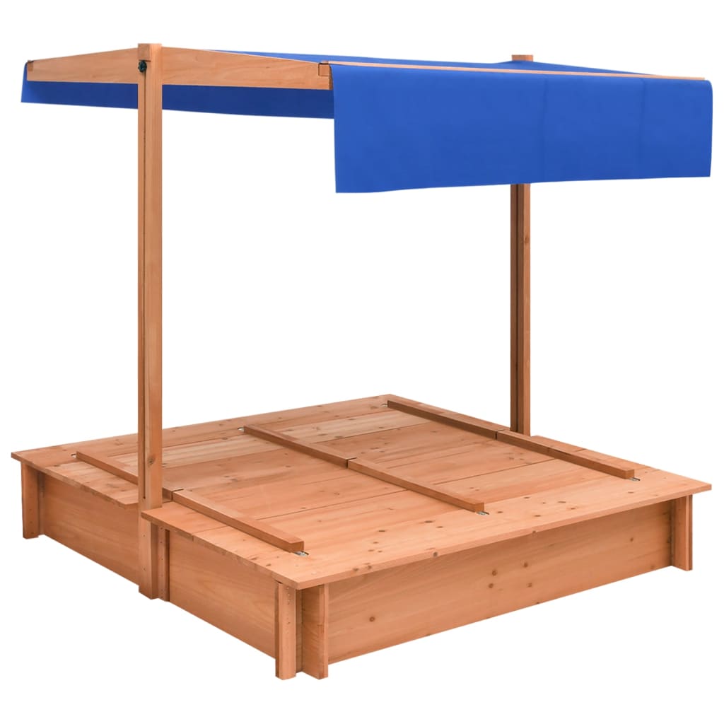 Sandkasten mit Dach Tannenholz 112x112x112 cm - Premium Sandkästen  - Just €219.19! Shop now at homesales4u