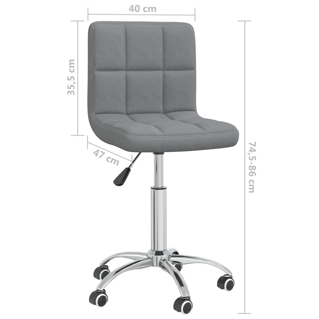 Bürostuhl Drehbar Hellgrau Stoff - Premium Bürostühle  - Just €108.55! Shop now at homesales4u