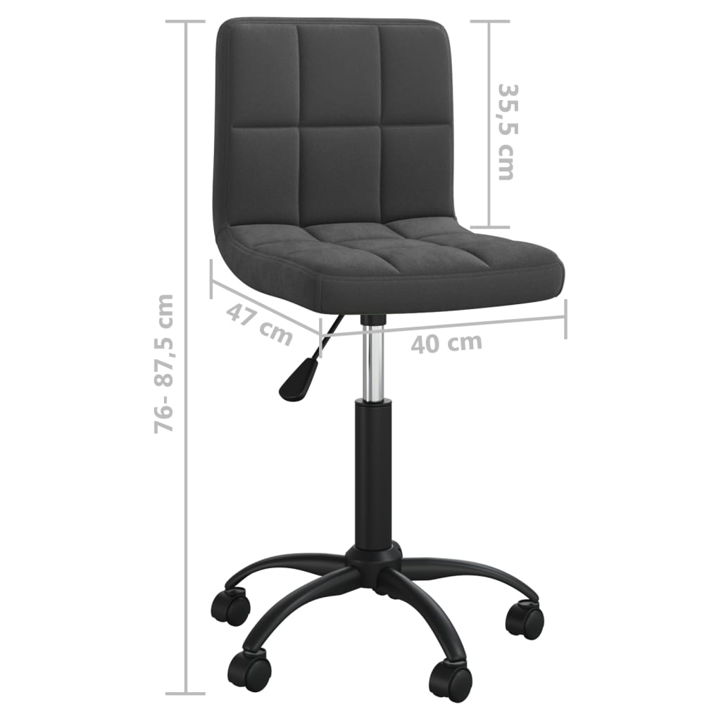Bürostuhl Drehbar Schwarz Samt - Premium Bürostühle  - Just €107.77! Shop now at homesales4u