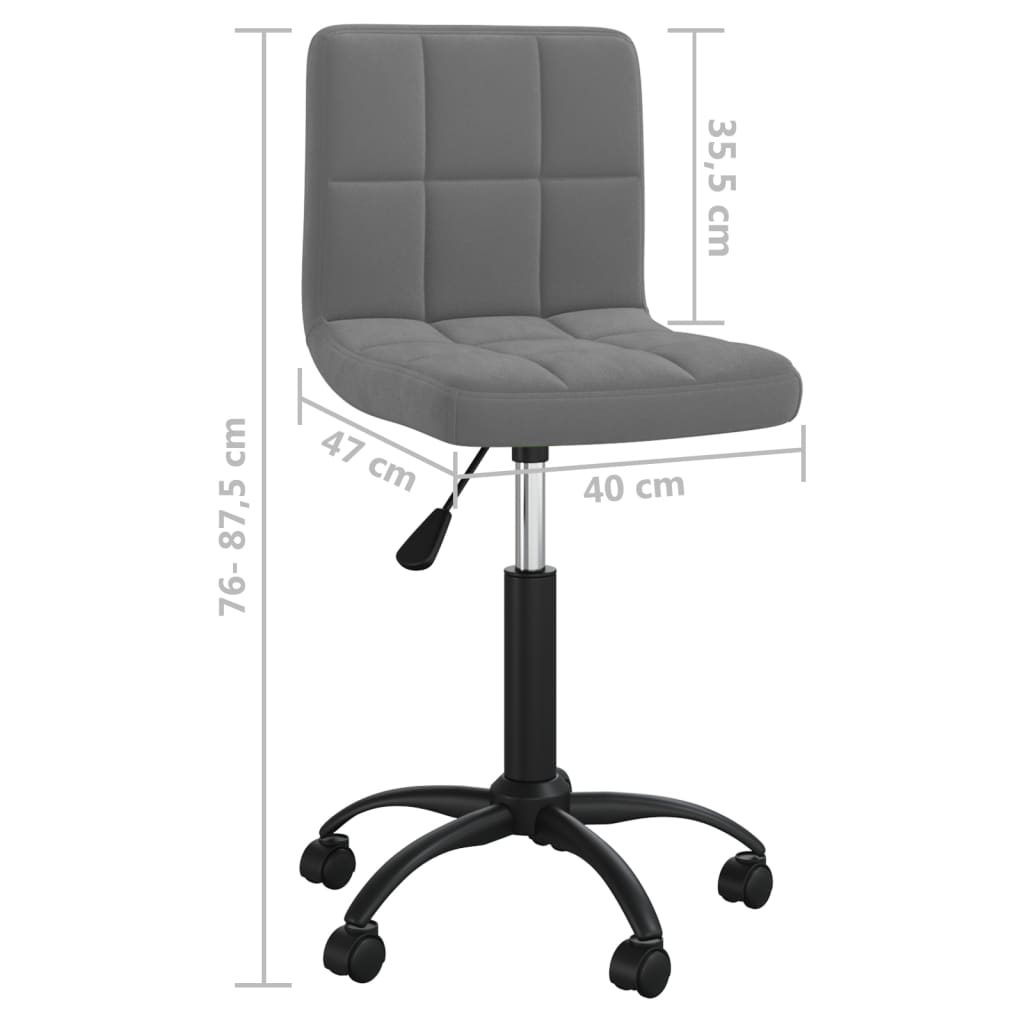 Bürostuhl Drehbar Dunkelgrau Samt - Premium Bürostühle  - Just €95.71! Shop now at homesales4u