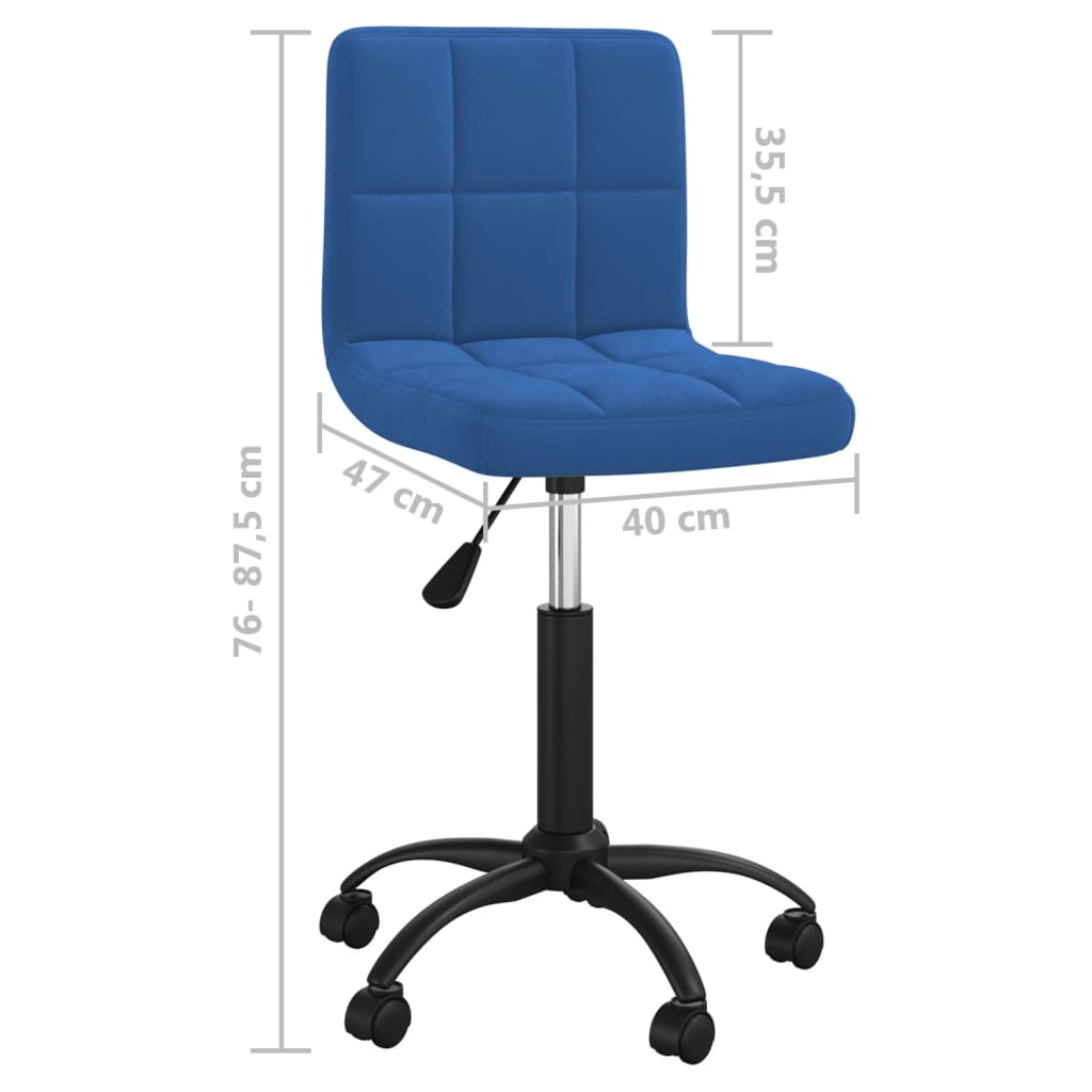 Bürostuhl Drehbar Blau Samt - Premium Bürostühle  - Just €107.61! Shop now at homesales4u