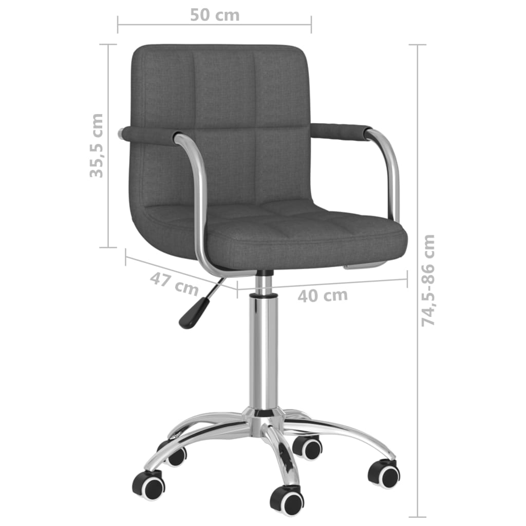 Bürostuhl Drehbar Dunkelgrau Stoff - Premium Bürostühle  - Just €111.26! Shop now at homesales4u