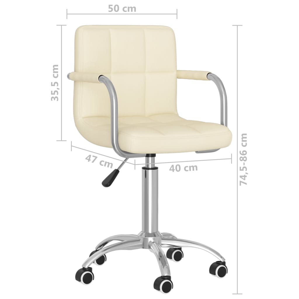 Bürostuhl Drehbar Creme Stoff - Premium Bürostühle  - Just €105.63! Shop now at homesales4u
