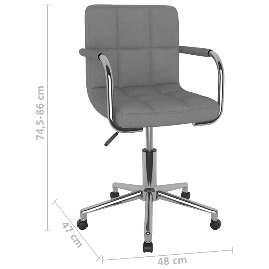 Bürostuhl Drehbar Hellgrau Stoff - Premium Bürostühle  - Just €119.20! Shop now at homesales4u