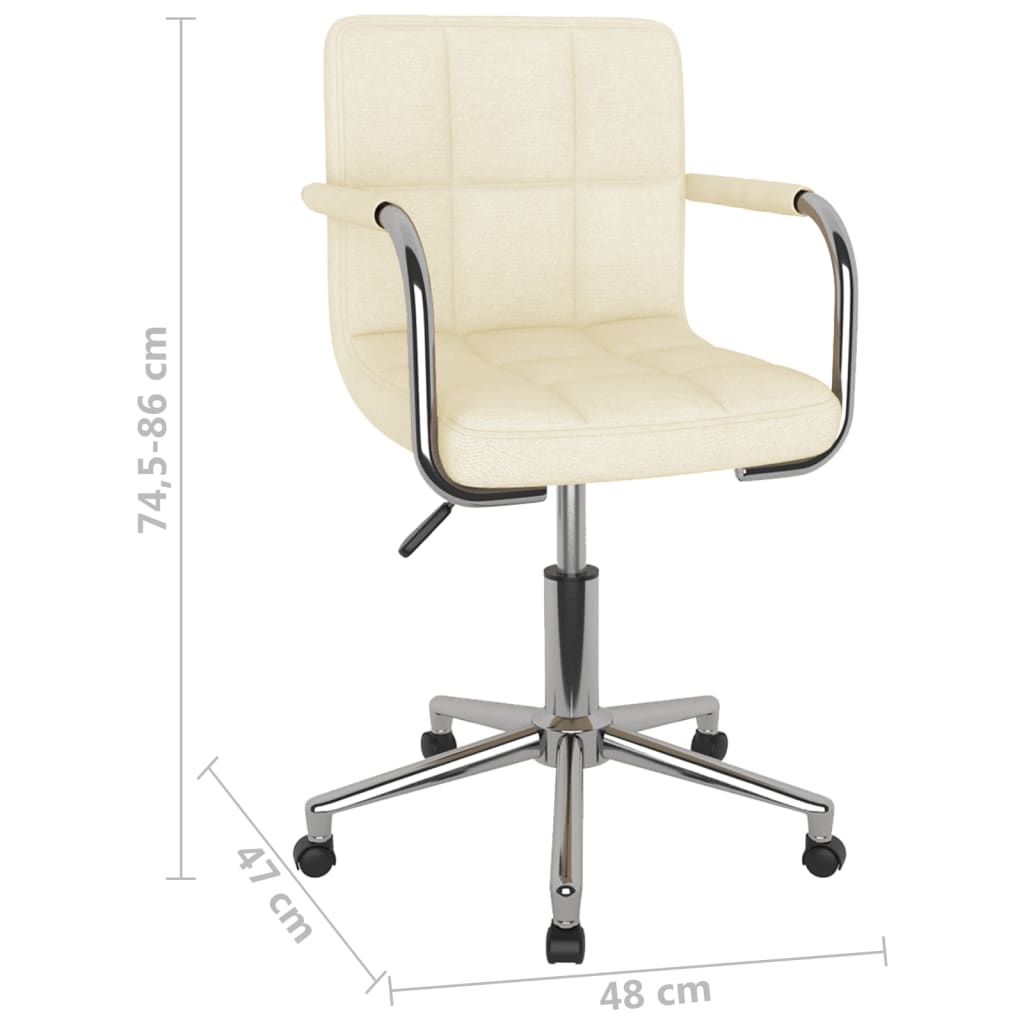 Bürostuhl Drehbar Creme Stoff - Premium Bürostühle  - Just €123.44! Shop now at homesales4u