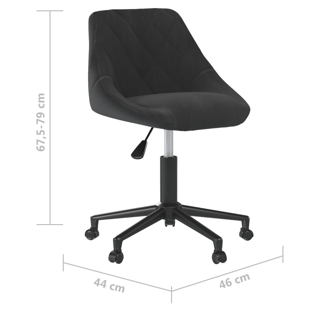 Bürostuhl Drehbar Schwarz Samt - Premium Bürostühle  - Just €105.42! Shop now at homesales4u